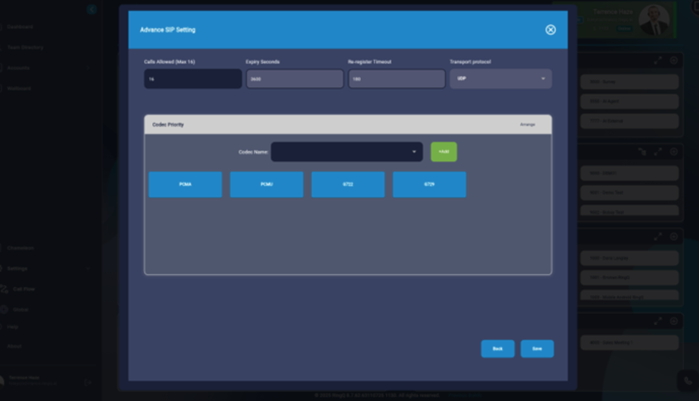 Supported SIP Template